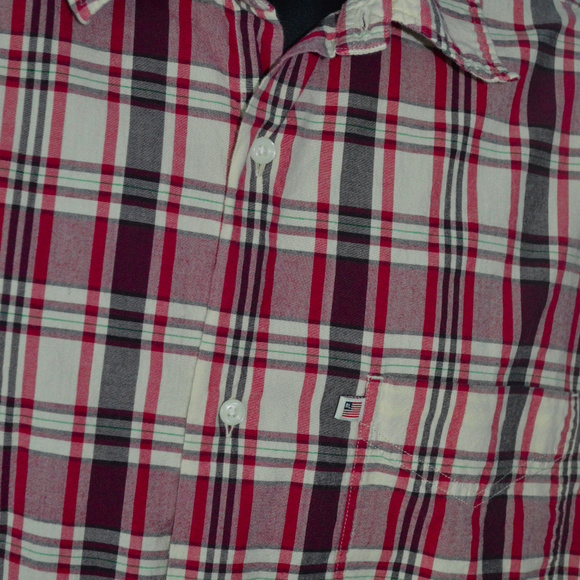 RALPH LAUREN PLAID BUTTON FRONT SHIRT S/S POLO JNS - Picture 5 of 7